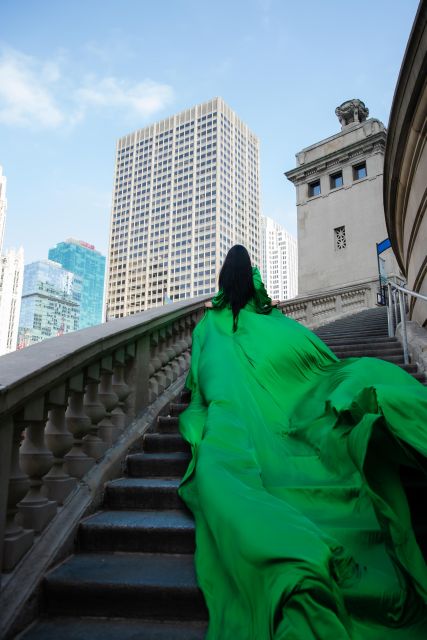 Chicago Luxury Flying Dress Photoshoot - The Red or Green Transformer Dress: Fun Styling, Real Underwear Math