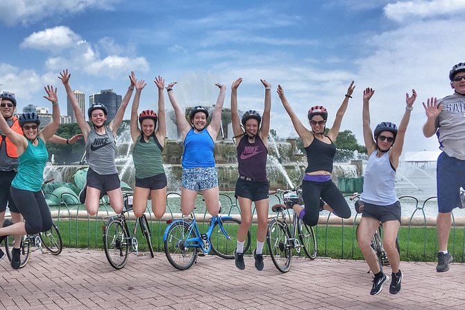 Chicago's Ultimate City Bike Tour - The Loop icons: Chicago Theater marquee and Picasso at Daley Plaza
