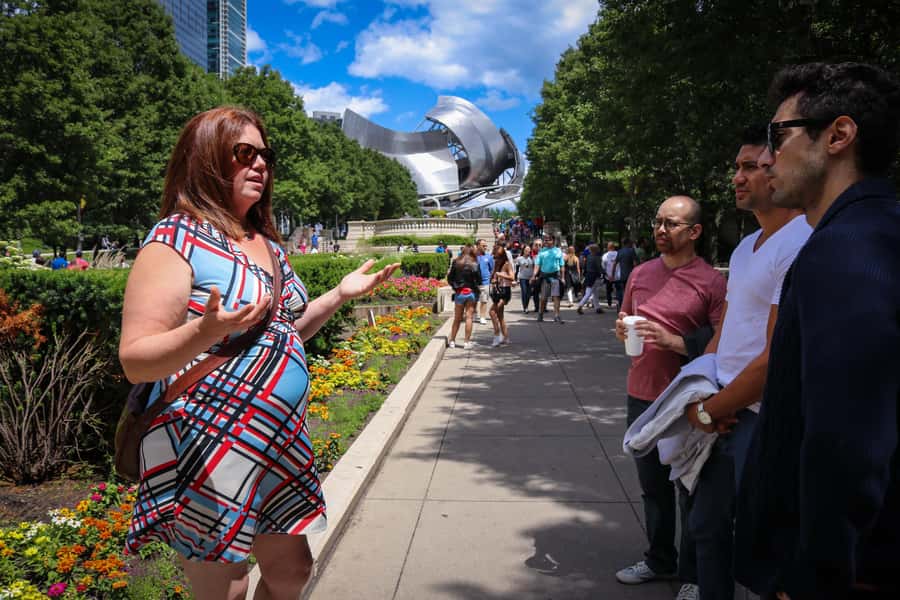 Chicago: Secret Food Tour - Starting at Harold Washington Library, with an orange umbrella