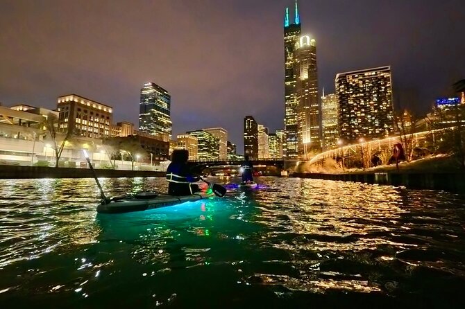 Glow and Glide Paddleboard Sunset Experience Chicago - Glow and Glide on the Chicago River, what it feels like at dusk