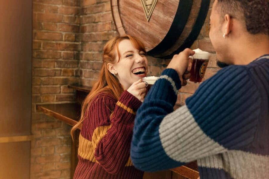 Harry Potter Shop Chicago: Magic Brew Bundle - Butterbeer choices: draft or frozen, plus a souvenir-mug vibe